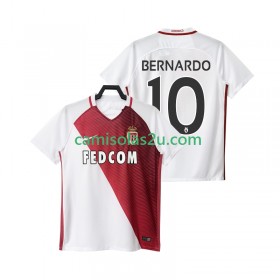 Camisolas de futebol AS Monaco BERNARDO 10 2016 2017 Equipamento Principal Manga Curta